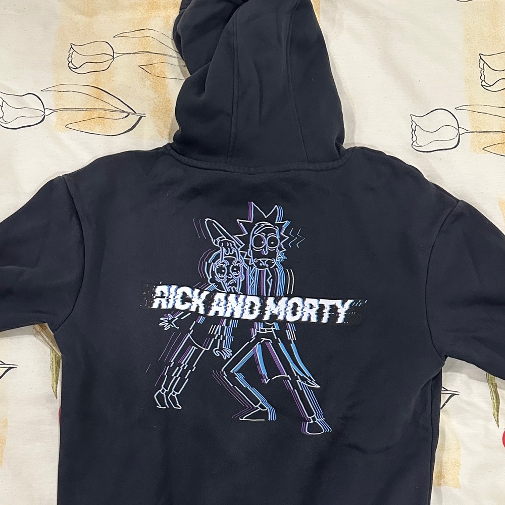 Rick and Morty Black Graphic Hoodie